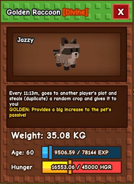 Huge Raccoon (Golden)